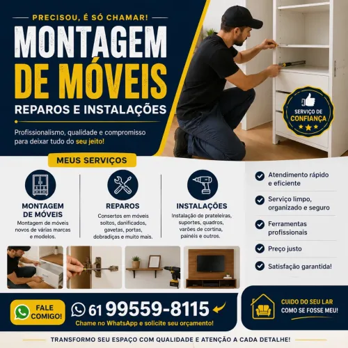 Montagem de Móveis, Instalações e Reparos em Geral - DF e Entorno