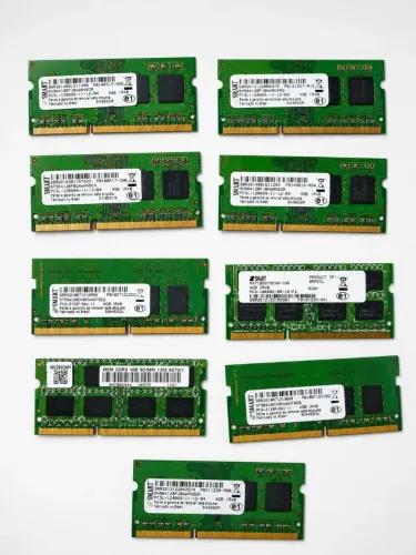 Lote com 9 memória ram para notebook 4gb - DDR3,DDR3L E DDR4