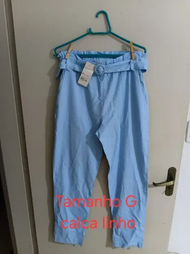 Vendo calças de linho feminino tamanho G