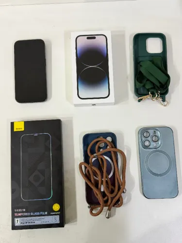 iPhone 14 Pro 256GB Preto Espacial (chip físico + eSIM) + acessórios