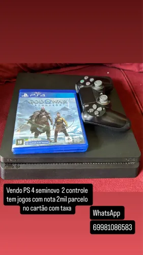 PS4 seminovo 2 controle 