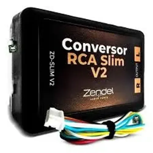 Conversor Rca Remoto Slim V2 Zendel Som Auto Amplificador