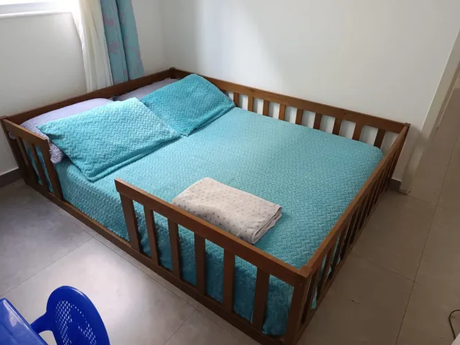 CAMA + COLCHÃO DE MOLA ENSACADA PLUMATEX
