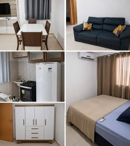 Apartamento mobiliado com 2 quartos no Chapada Mantiqueira