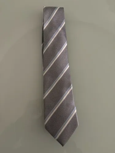 Gravata Brooksfield cinza 100 % seda