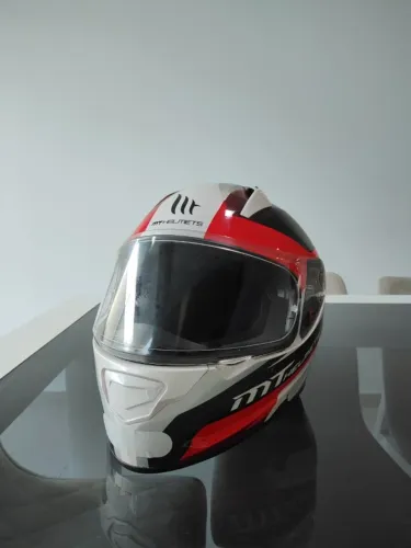 Capacete Para Moto Mt Helmets Stinger Branco Tamanhos L E XL - Ótimo Estado