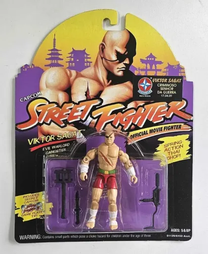 Street Fighter Viktor Sagat Estrela 1995 Vintage Cartela Brasil