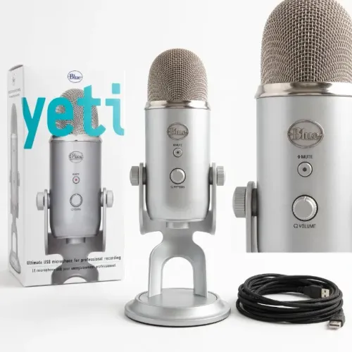 Blue Yeti USB Silver (Prata) - Impecável / Sem Marcas de Uso