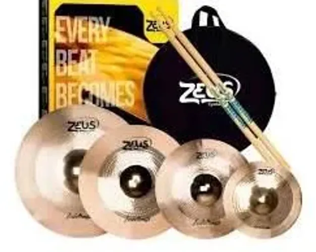 Kit de Pratos Zeus Evolution Set D - Bronze B10 (Zero na Caixa + Bag Premium)