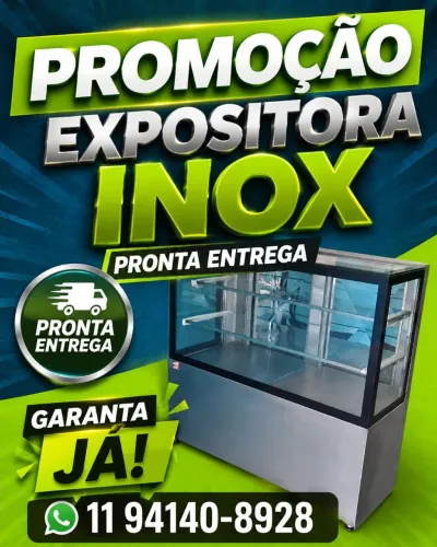 Balcão expositor inox seca- a pronta entrega Na promoção 
