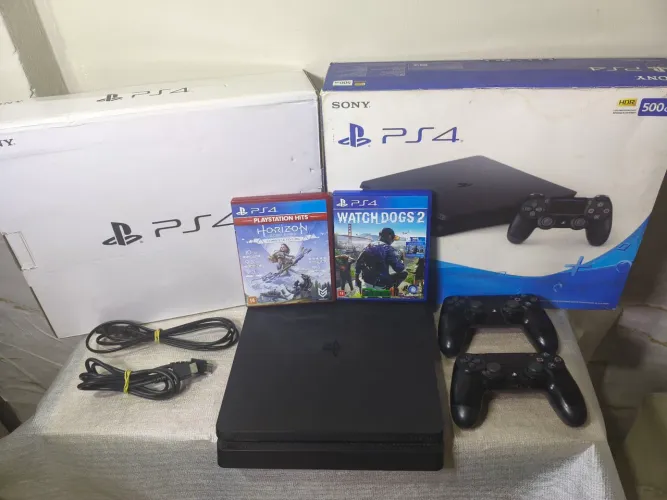 Ps4 slim completo/ aceito cartão ate 18x 