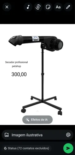 Secador profissional petshop