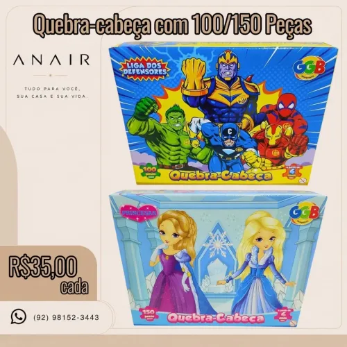 Quebra-cabeça com 100/150 Peças