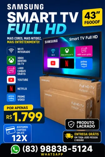 Smart TV Samsung 43" Full HD - Lacrada - Super Promoção!