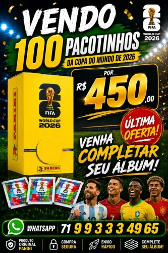 ? Liquidação de dispenser lacrado Panini Copa 2026.?