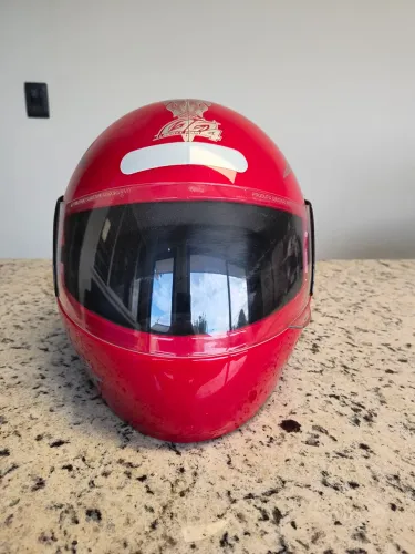 Capacete Honda vermelho, tamanho 58 , sem uso