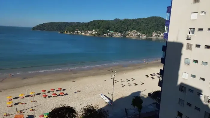 Sala Living Mobiliada a 50m da Praia | Gonzaguinha - São Vicente | Vista para o Marar