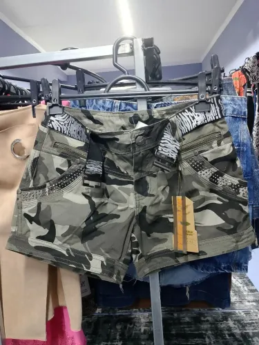 Shorts jeans camuflado 36