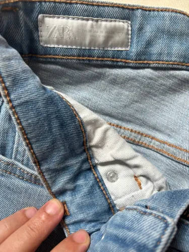 CALÇA JEANS SKINNY CROPPED AZUL-CLARO ZARA