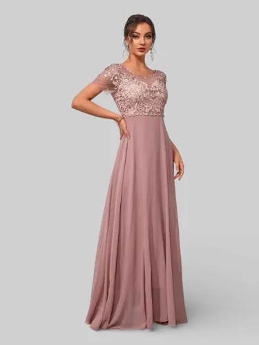 Vestido Longo de Festa Rose