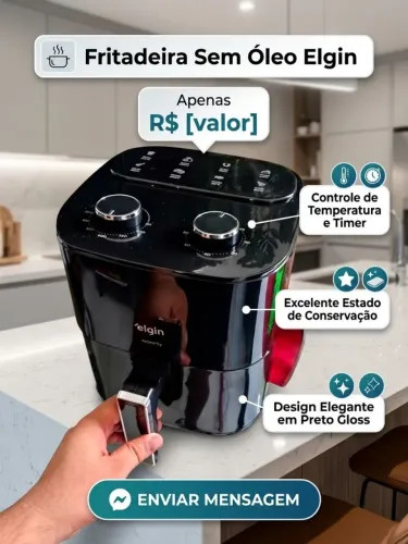 Fritadeira Sem Óleo Air Fryer Elgin Facilit Fry Pretas