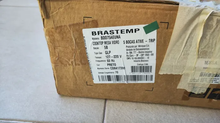 Cooktop Brastemp 5 Bocas