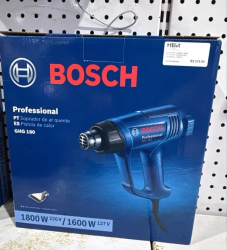 SOPRADOR TERMICO 1800W 60ºC A 550ºC GHG180 220V COM BOCAL - BOSCH
