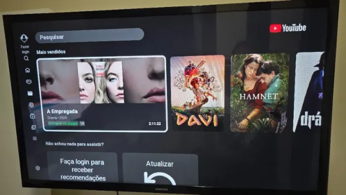 Smart TV SAMSUNG HD 32'' UN32j4300AG com suporte de parede