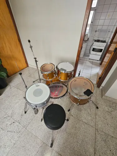Bateria Michael classic amarela completa 