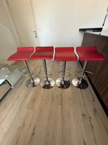 Banqueta Vermelha 4 unidades