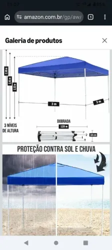 Tenda Gazebo 3 x 3 mts