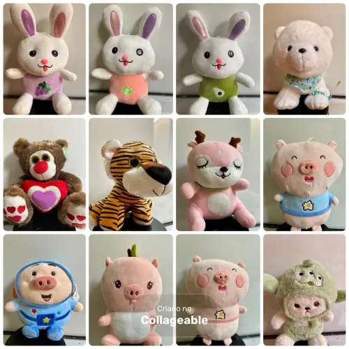 Kit com 12 ursos de pelúcia