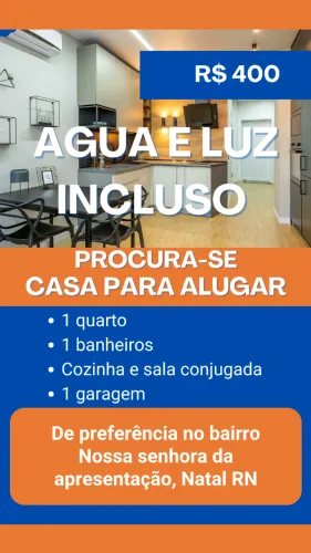 Procura-se casa para alugar, nossa senhora da apresentação, Natal RN