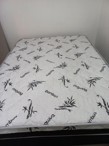 Cama box Baú casal+ colchão D33 one face- 61x138x188cm suede preto OBS: (NOVO)