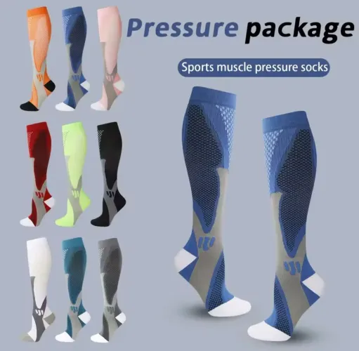 MEIA ESPORTIVA DE COMPRESSÃO - LARANJA