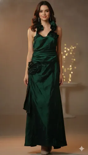 Vestido festa P verde apenas 80.00