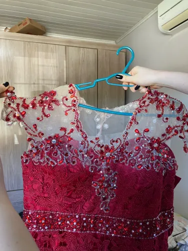 Vestido marsala - tamanho 46
