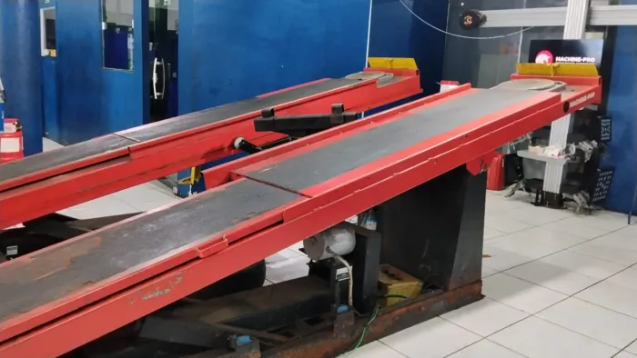 Rampa/elevador pneumática/elétrica para alinhamento