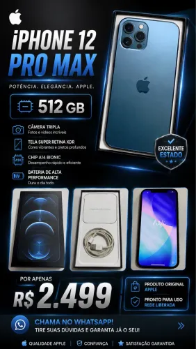 iPhone 12 Pro Max 512G Azul