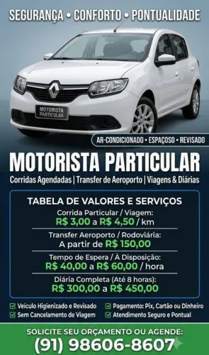 MOTORISTA PARTICULAR / CORRIDAS AGENDADAS