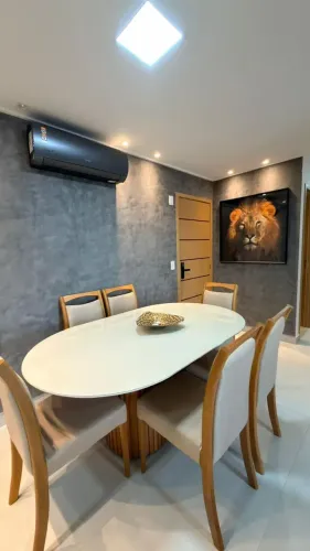 APTO 03 QUARTOS MÓVEIS FIXOS, MOBILIADO, DECORADO,VARANDA ALTO PADRÃO ÁREA LAZER PRÉDIO NO