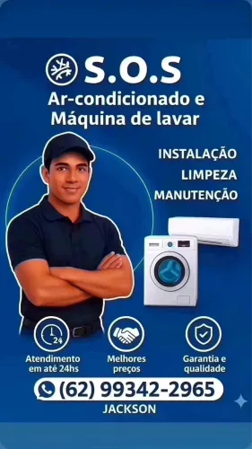 Ar condicionado, máquina de lavar