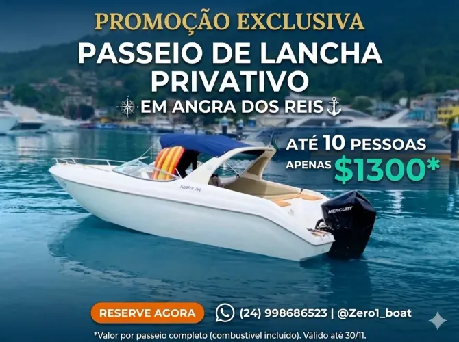 Passeio de lancha Angra Dos Reis