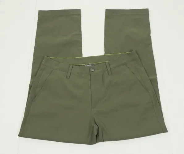 calça importada eddie bauer takeoff green casual hiking