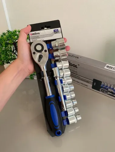 Kit Catraca + Soquetes CR-V 12 Peças