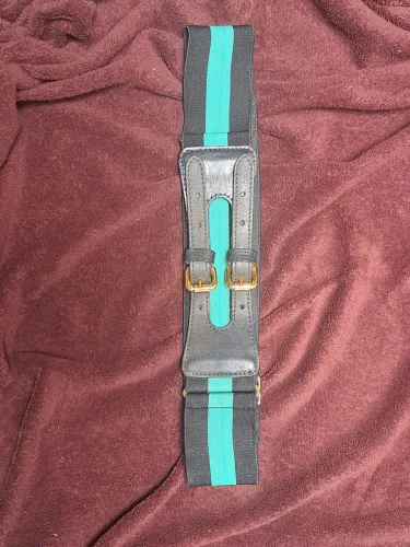 Cinto le lis blanc do p ao g de elástico e couro legítimo