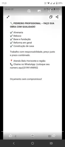 Pedreiro e empreiteiro