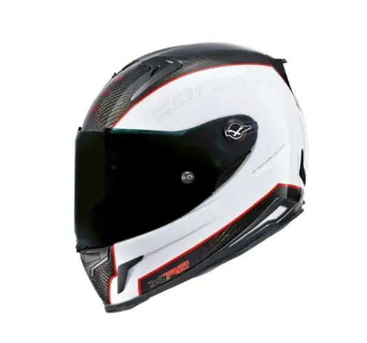 Capacete Moto Motoqueiro Fibra de Carbono Conservado Carbon Helmets XR2 60L Luvas de brind