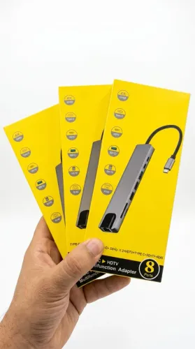 Hub USB Tipo C 8 Portas - FRETE GRÁTIS