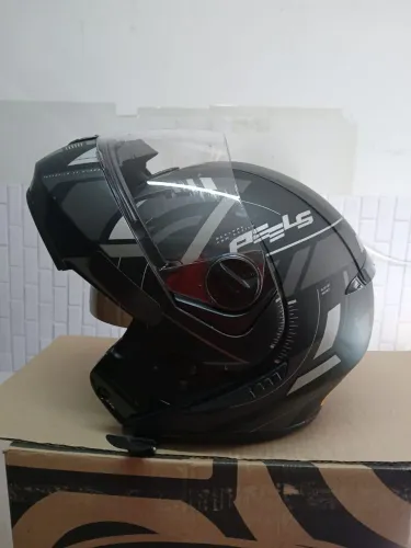 Capacete Moto Peels U-RB2 Dynamic Preto Fosco e Grafite Tamanho 60 Com Viseira Solar
